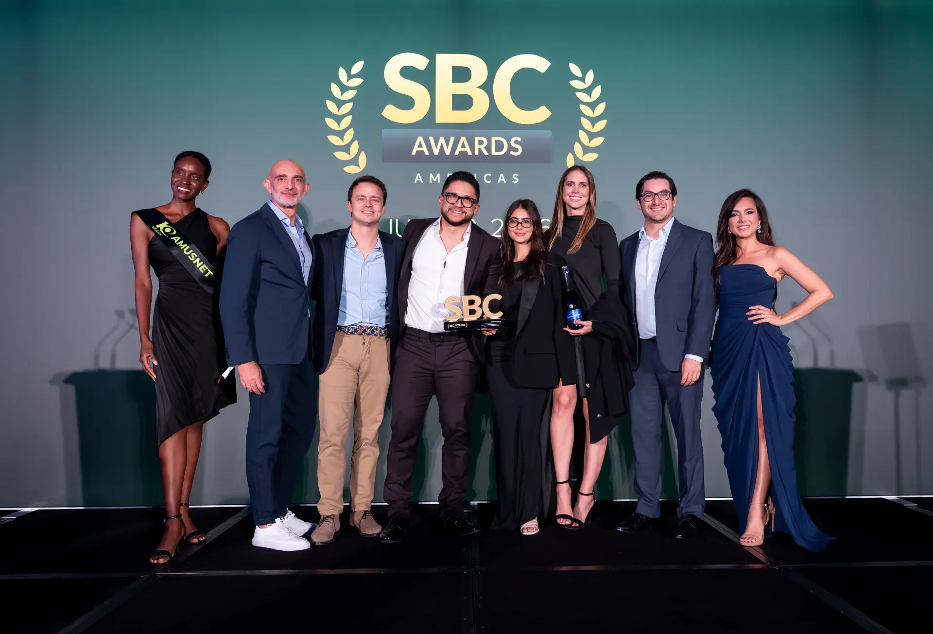 InsightPlay receiving the SBC Americas 2026 award